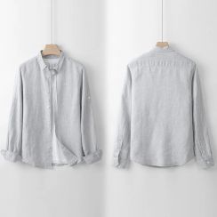 100% Linen Casual Business Work Shirts