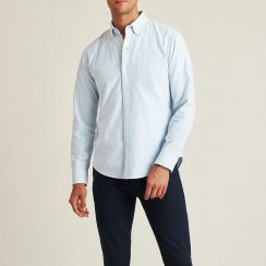 2 pcs Mens Classic Striped Long Sleeve Shirt