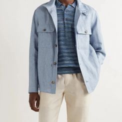 9 pcs Mens Collar Linen Jacket