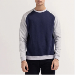5 pcs Mens Two Color Pullover Sweatshirt