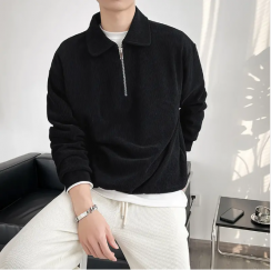 2 pcs Mens fashion Vintage Loose Casual Polo Shirt